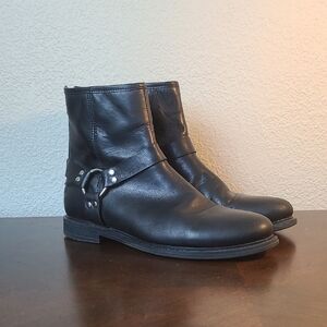 Women's Avellina Black Leather  Boots Made In Portugal